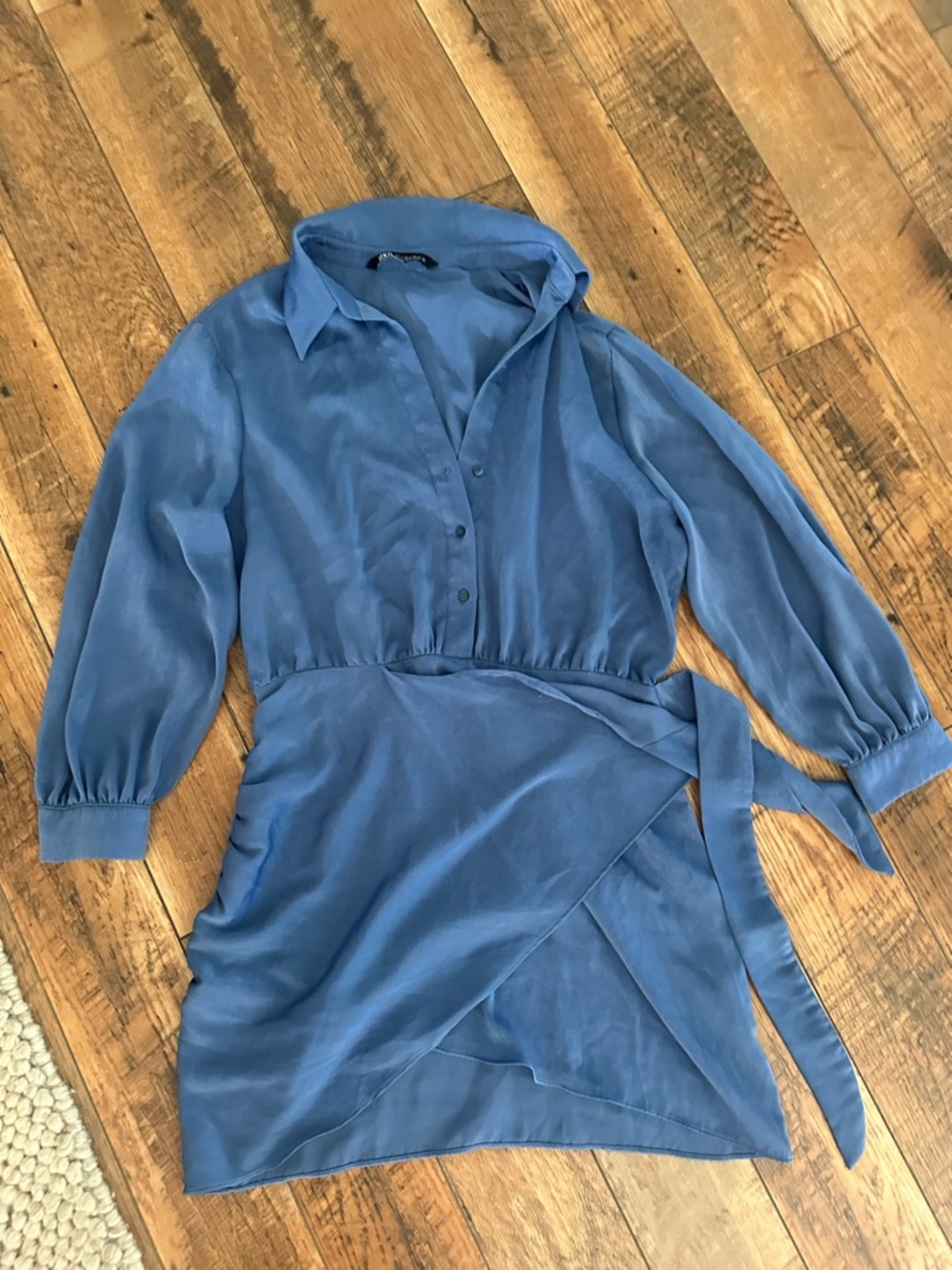 Zara Slate Blue Shirt Dress